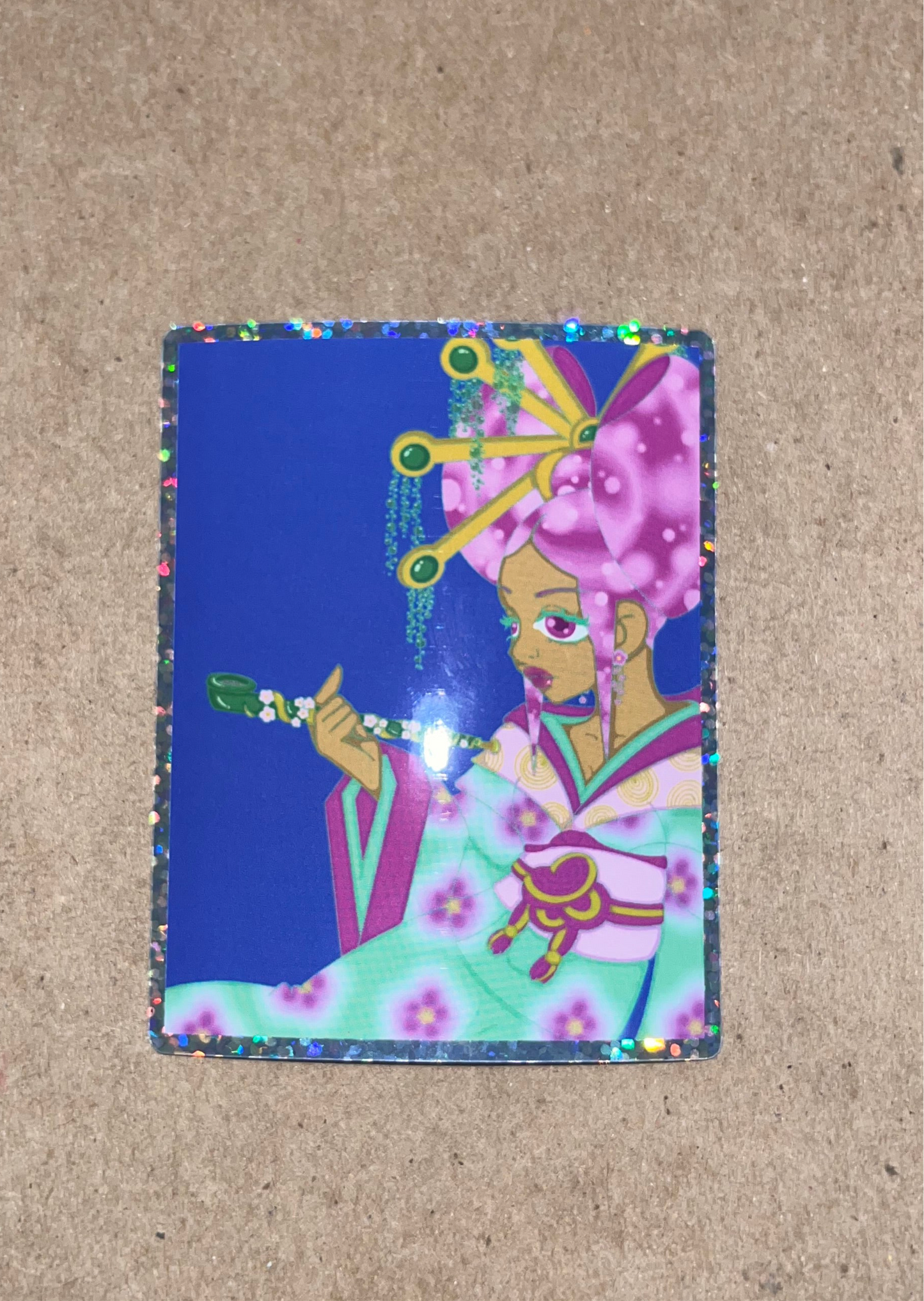 Sunkissed Geisha Glitter Sticker