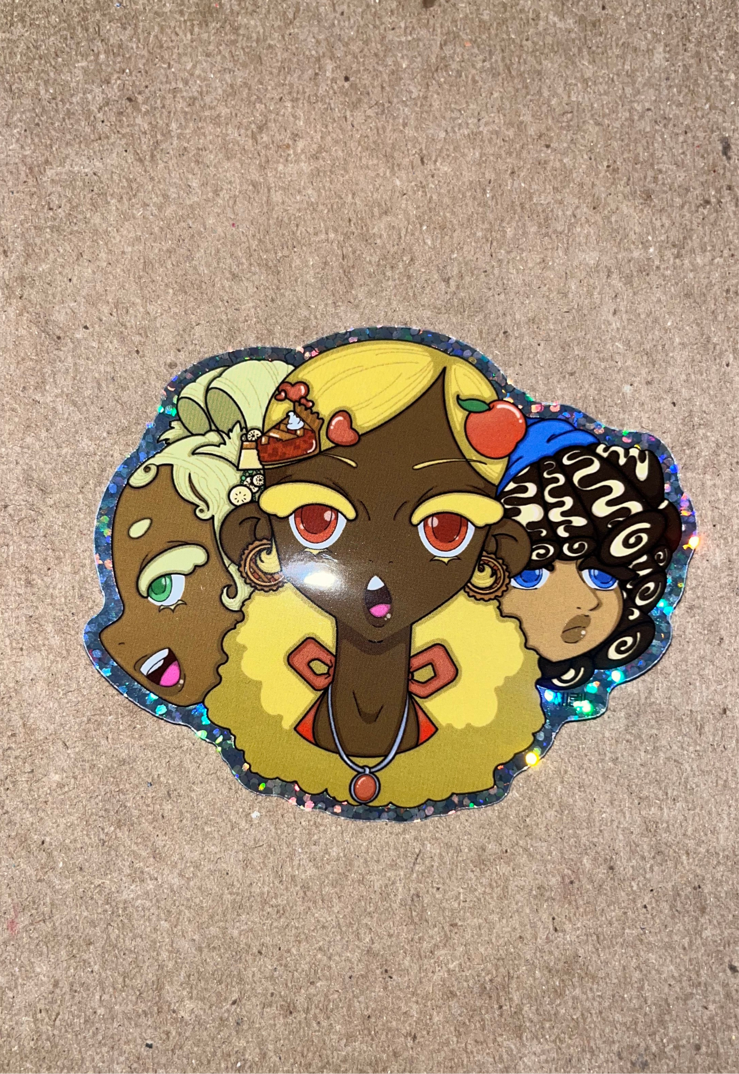 Dessert friends Glitter Sticker