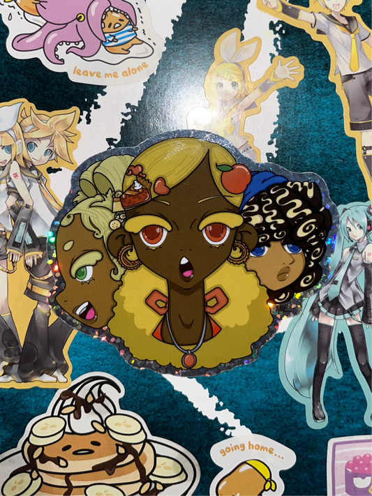 Dessert friends Glitter Sticker